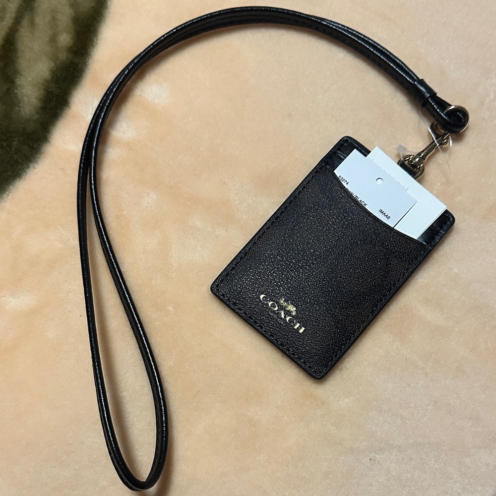 Coach Card Holder with Lanyard
